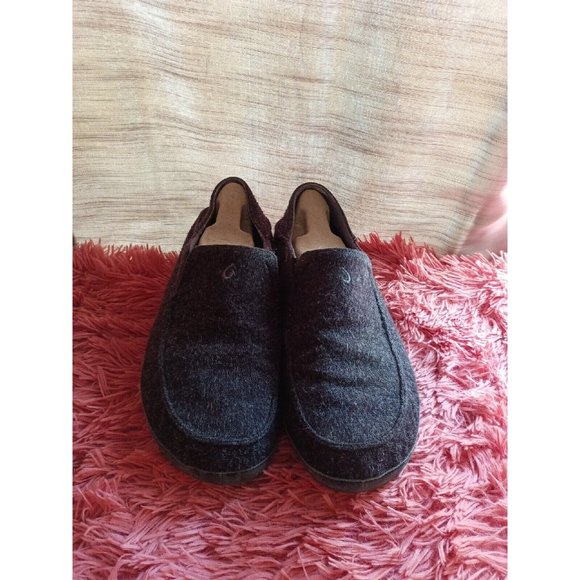 Men\'s Olukai Moloa Hulu Wool Blend Loafer Slippers Heather Gray Size 12M main image 7